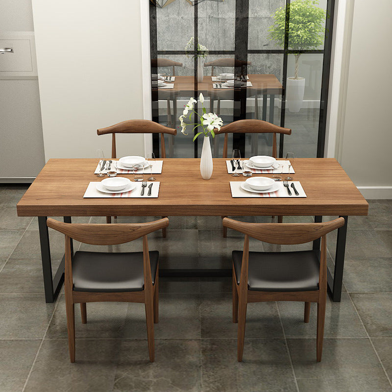 Modern 1/5/7 Pieces Dining Set Rectangle Pine Wood Dining Table for Cafe