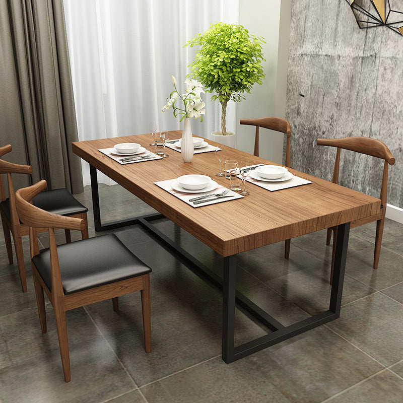 Modern 1/5/7 Pieces Dining Set Rectangle Pine Wood Dining Table for Cafe