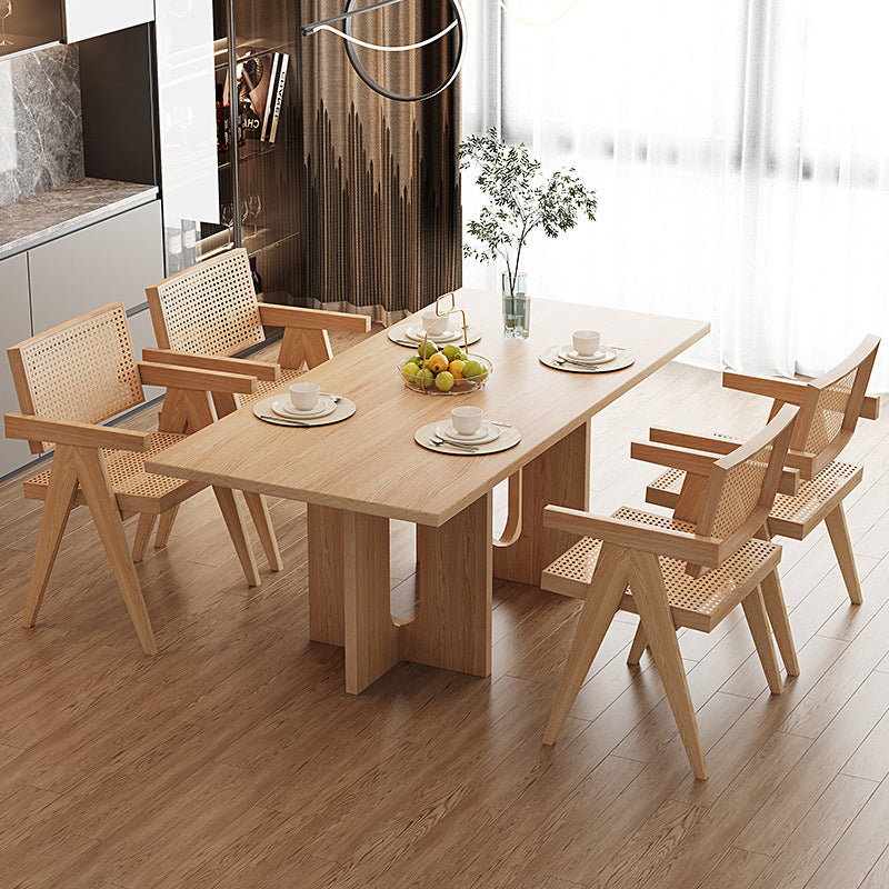 Industrial 1/4/5 Pieces Dining Set Rectangle Wood Dining Table for Dining Room