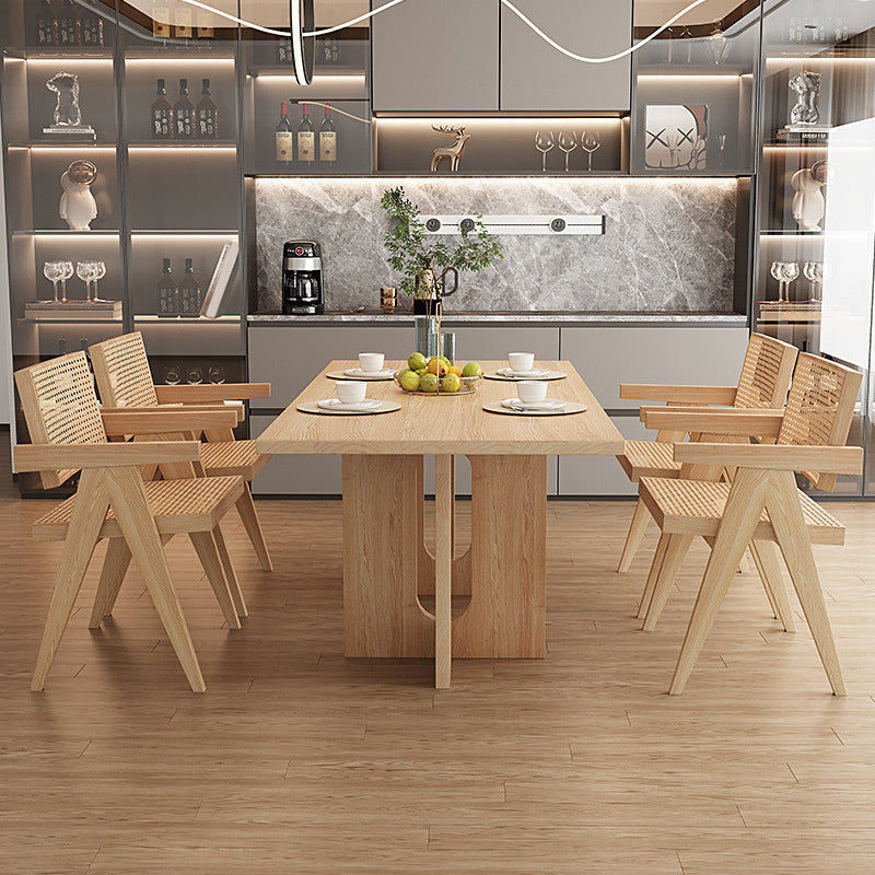 Industrial 1/4/5 Pieces Dining Set Rectangle Wood Dining Table for Dining Room