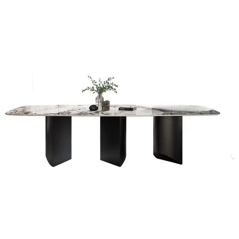 Modern 1/2/5 Pieces Dining Set Rectangle Stone Dining Table for Kitchen