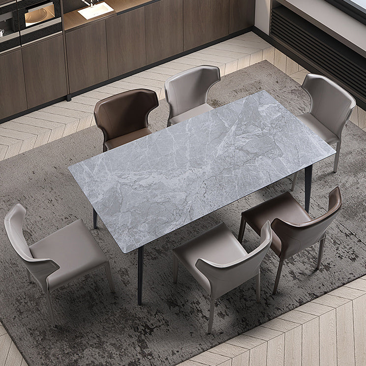 Faux Leather Dining Chairs Modern Style Wingback Armless Chair