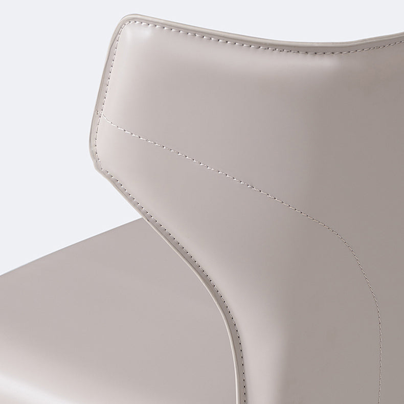 Faux Leather Dining Chairs Modern Style Wingback Armless Chair