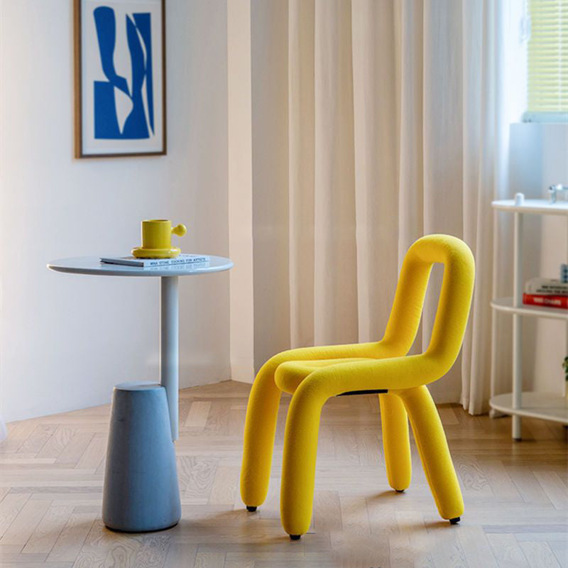 Home Fabric Dining Chairs Designer Style Open Back Armless Chair