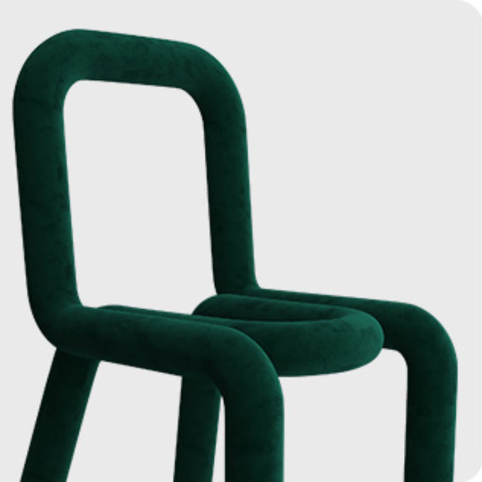 Home Fabric Dining Chairs Designer Style Open Back Armless Chair