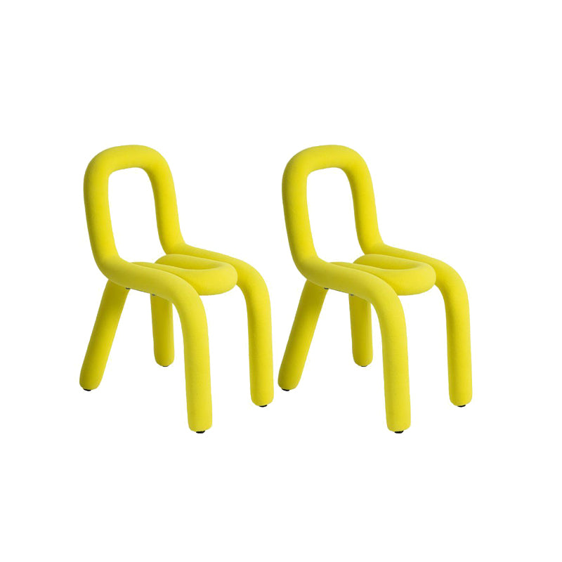 Home Fabric Dining Chairs Designer Style Open Back Armless Chair