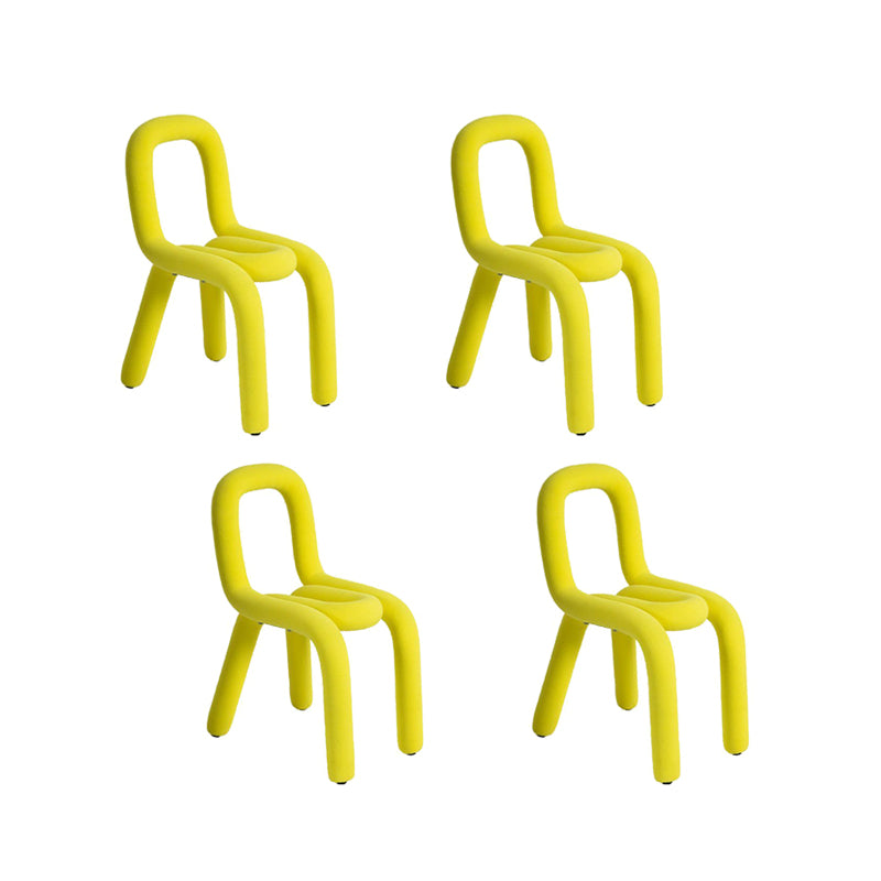 Home Fabric Dining Chairs Designer Style Open Back Armless Chair