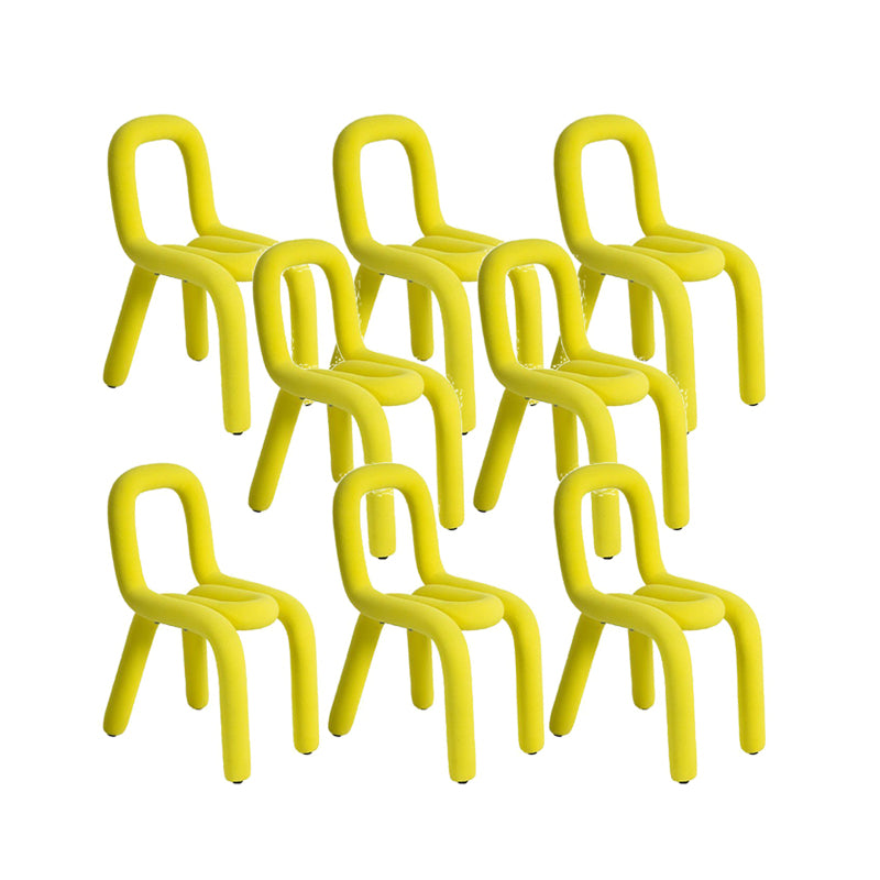 Home Fabric Dining Chairs Designer Style Open Back Armless Chair