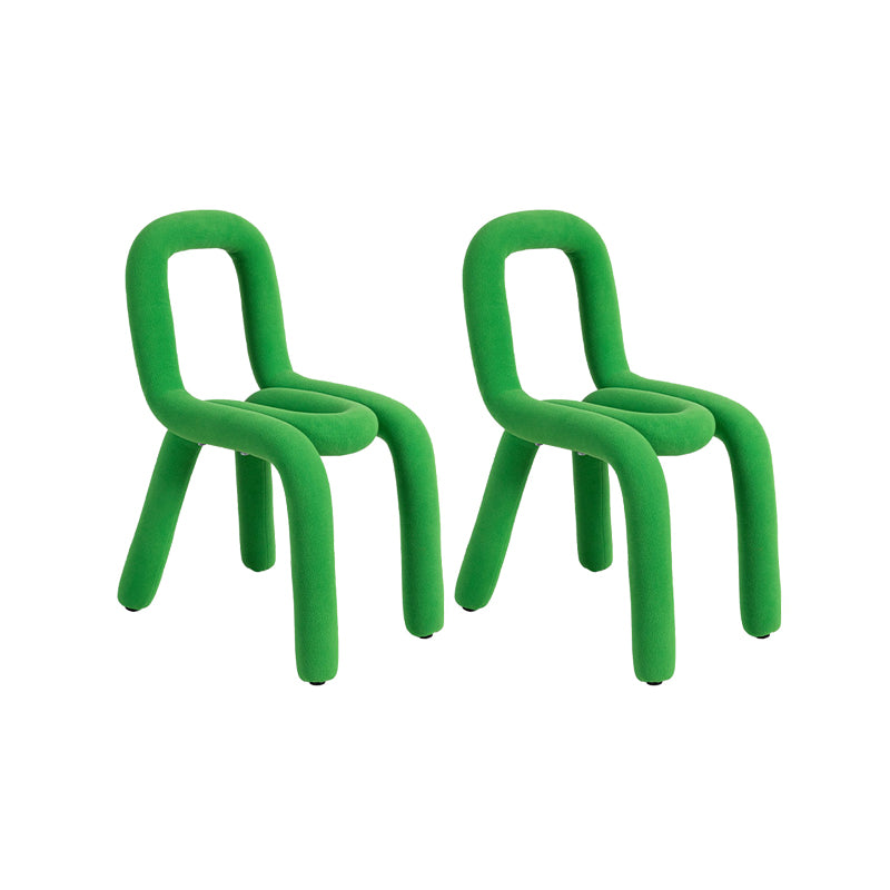 Home Fabric Dining Chairs Designer Style Open Back Armless Chair