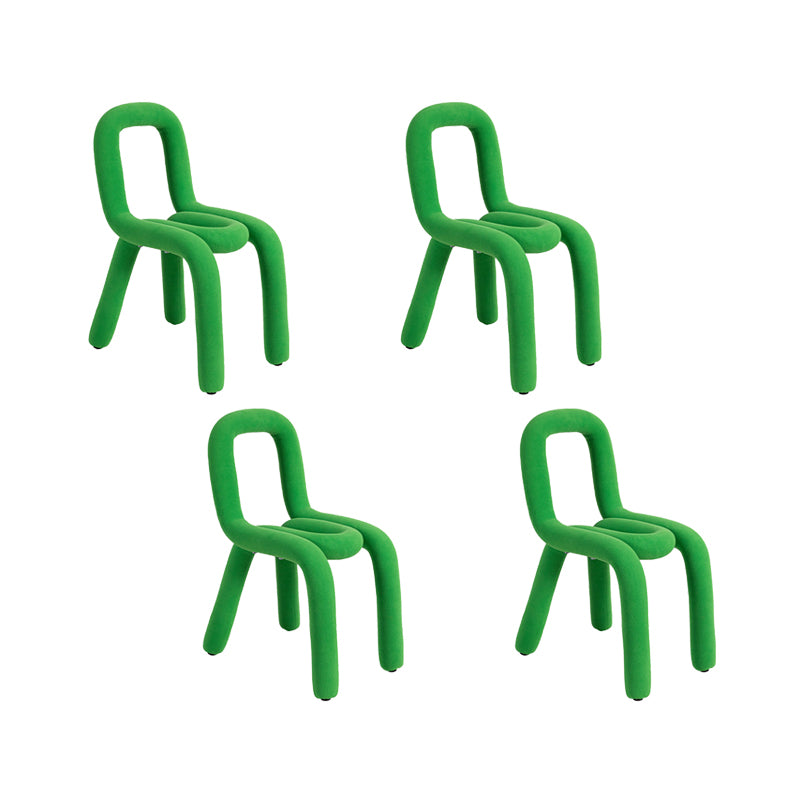 Home Fabric Dining Chairs Designer Style Open Back Armless Chair