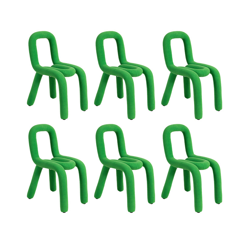 Home Fabric Dining Chairs Designer Style Open Back Armless Chair