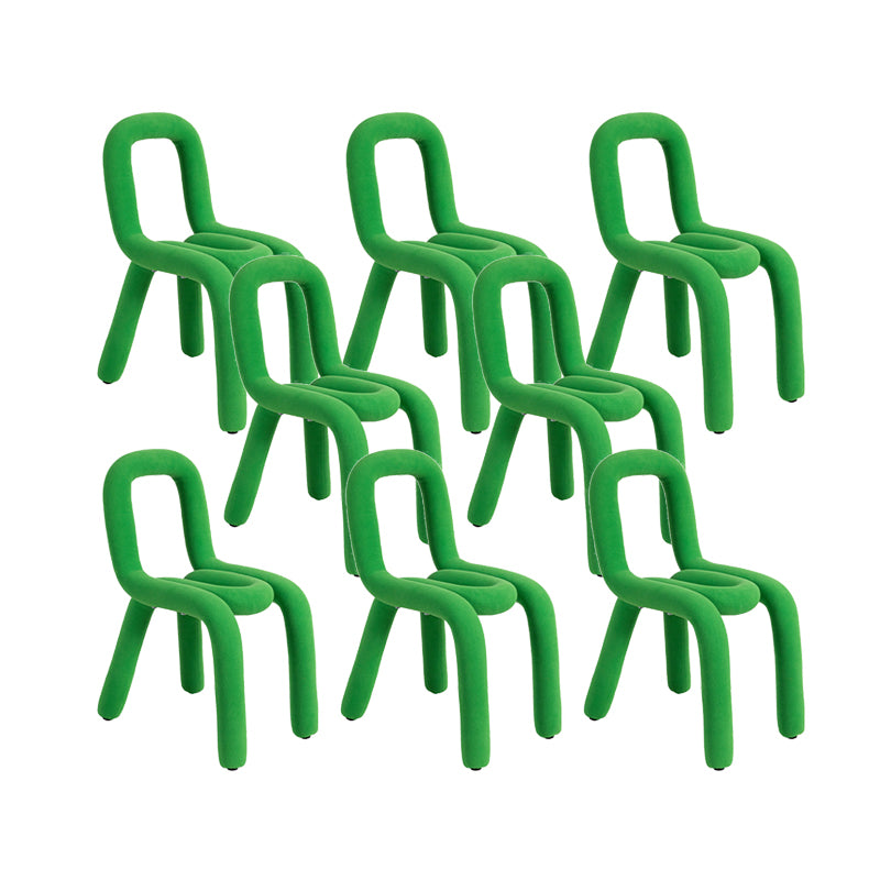 Home Fabric Dining Chairs Designer Style Open Back Armless Chair