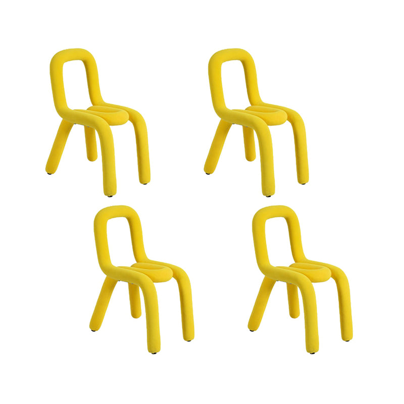 Home Fabric Dining Chairs Designer Style Open Back Armless Chair