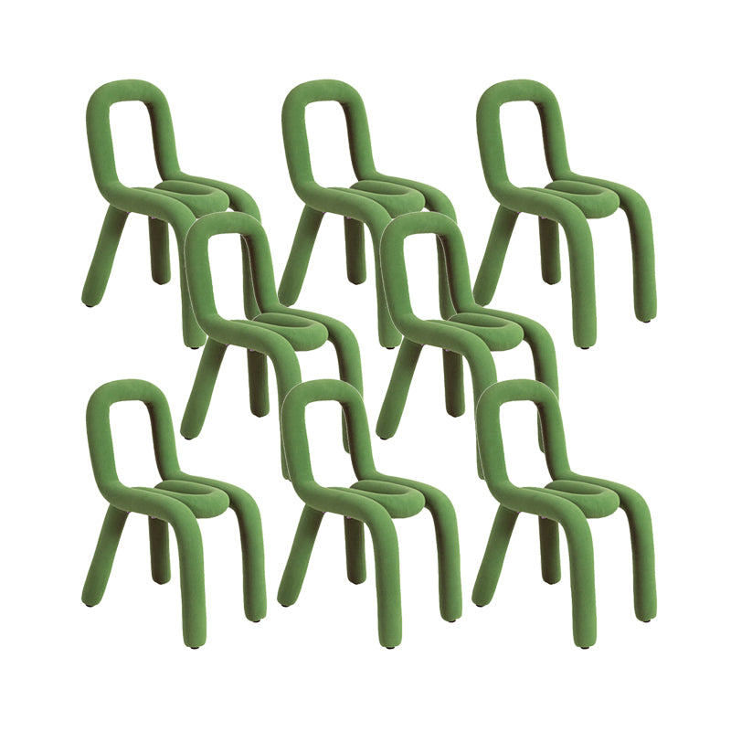 Home Fabric Dining Chairs Designer Style Open Back Armless Chair