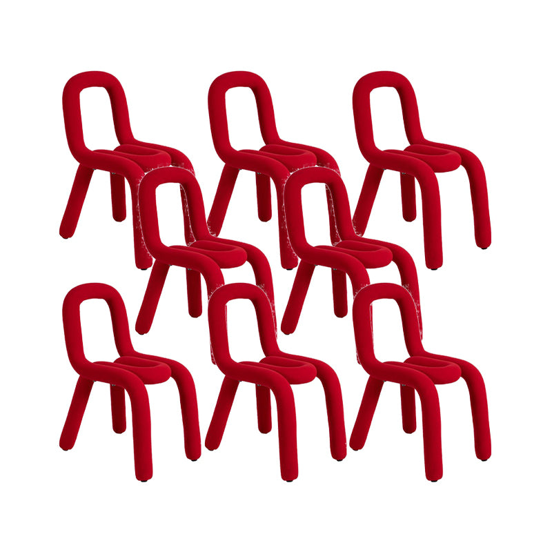 Home Fabric Dining Chairs Designer Style Open Back Armless Chair