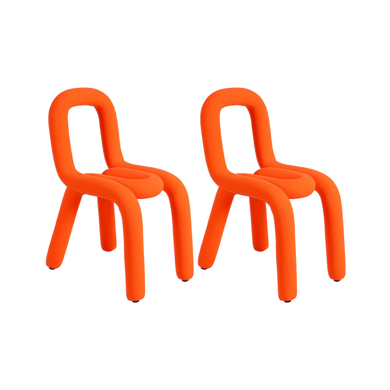 Home Fabric Dining Chairs Designer Style Open Back Armless Chair