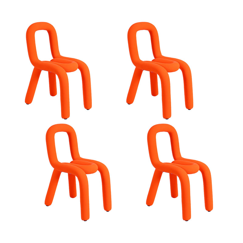 Home Fabric Dining Chairs Designer Style Open Back Armless Chair