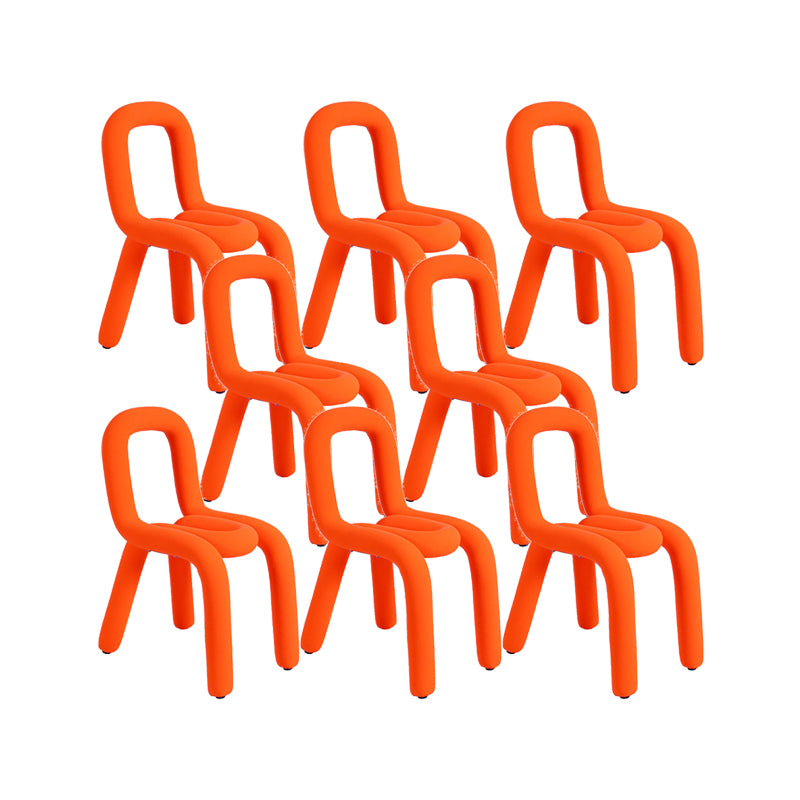 Home Fabric Dining Chairs Designer Style Open Back Armless Chair