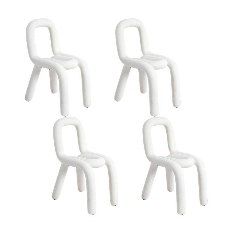 Home Fabric Dining Chairs Designer Style Open Back Armless Chair