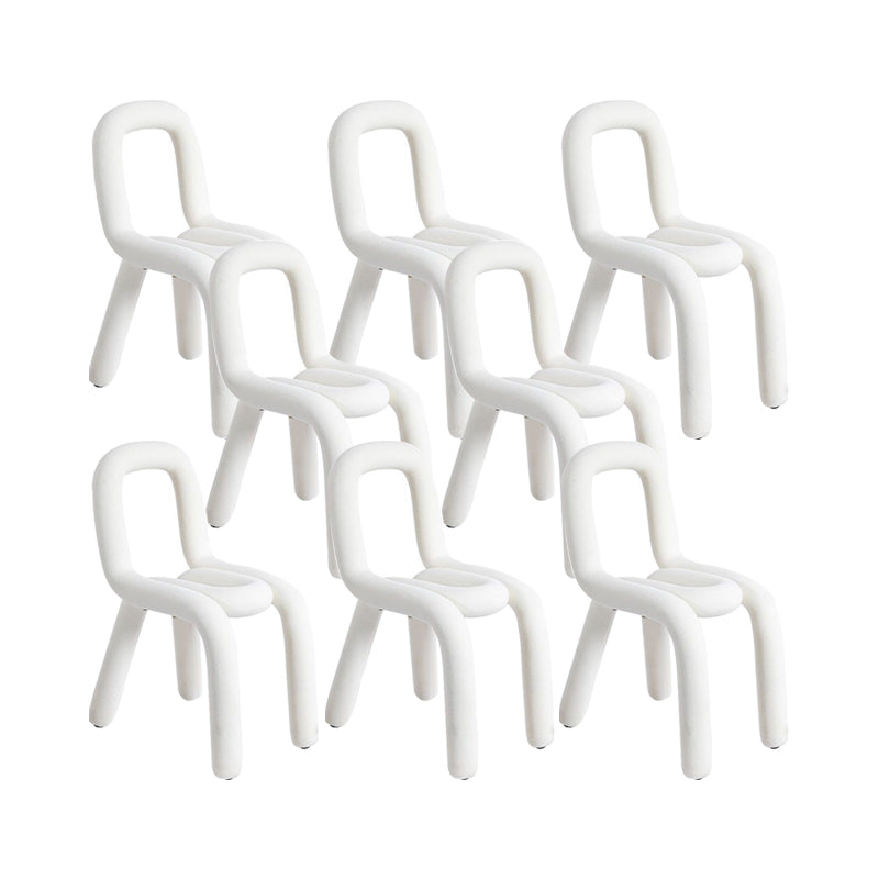 Home Fabric Dining Chairs Designer Style Open Back Armless Chair