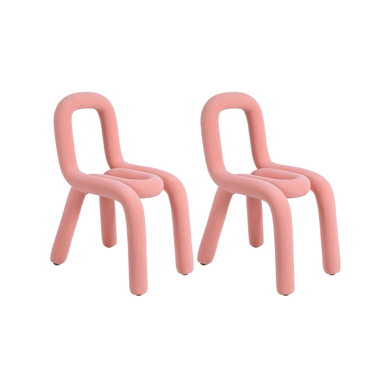 Home Fabric Dining Chairs Designer Style Open Back Armless Chair