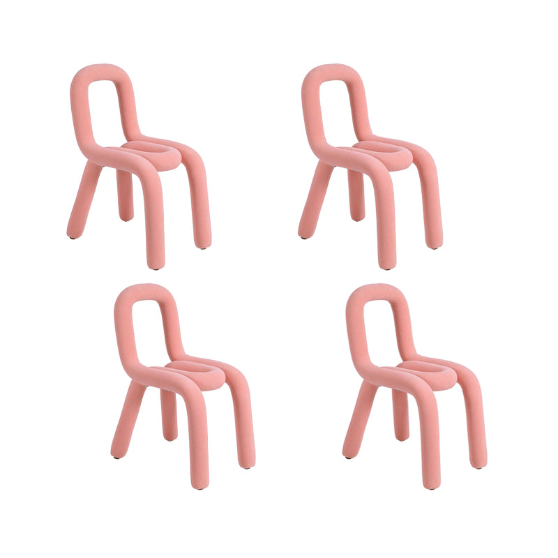 Home Fabric Dining Chairs Designer Style Open Back Armless Chair