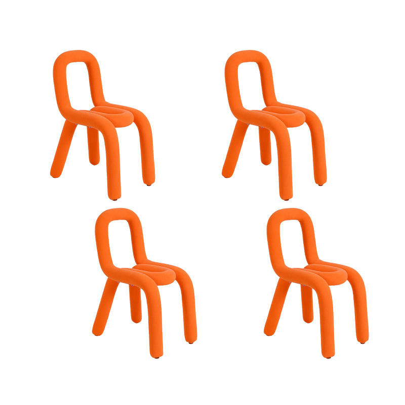 Home Fabric Dining Chairs Designer Style Open Back Armless Chair