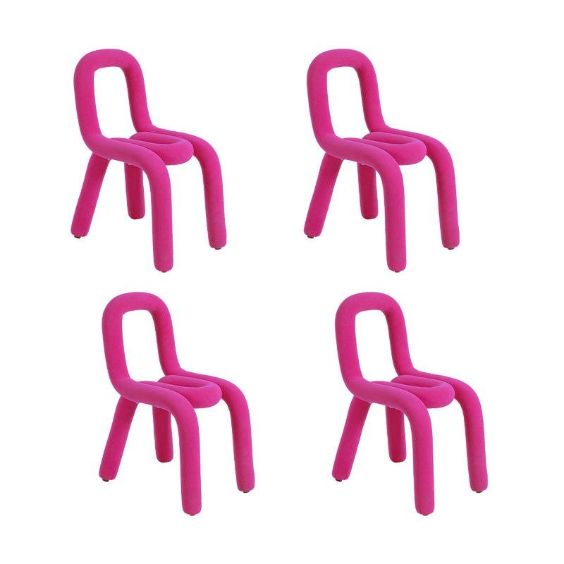 Home Fabric Dining Chairs Designer Style Open Back Armless Chair