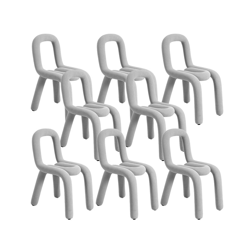 Home Fabric Dining Chairs Designer Style Open Back Armless Chair