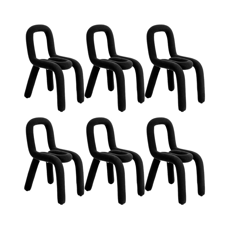 Home Fabric Dining Chairs Designer Style Open Back Armless Chair