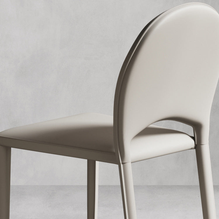 Indoor Faux Leather Side Chair Dining Room Armless Dining Chairs