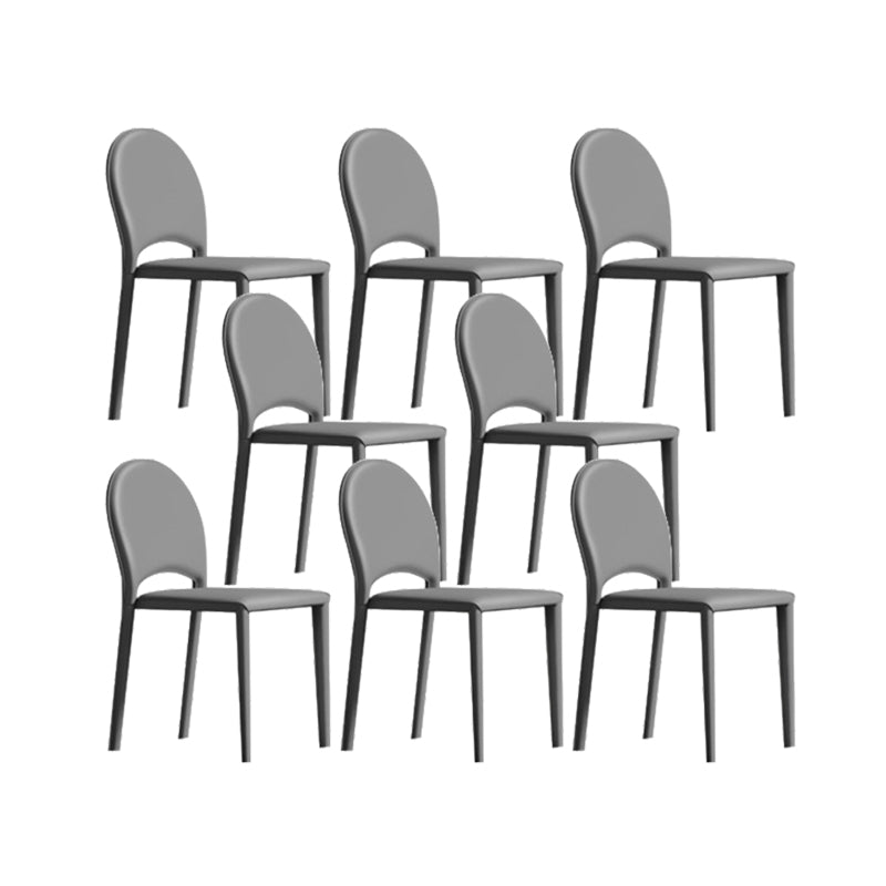 Indoor Faux Leather Side Chair Dining Room Armless Dining Chairs