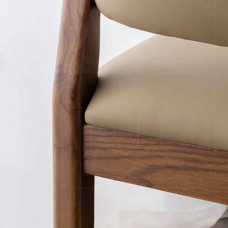 Industrial Upholstered Armless Chair Home Solid Wood Dining Chair