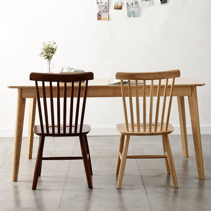 Wood Modern Style Dining Chair Windsor Back Side Chair for Dining Room