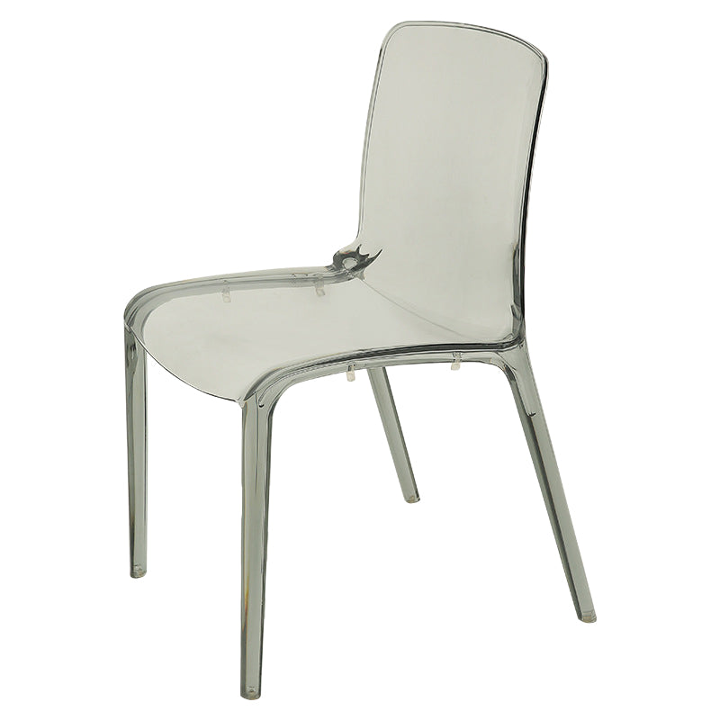 Modern Plastic Dining Chair Modern Low Back Stacking Armless Chair