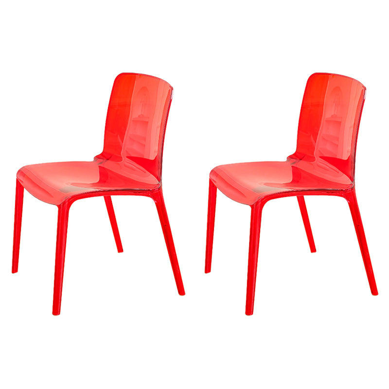 Modern Plastic Dining Chair Modern Low Back Stacking Armless Chair