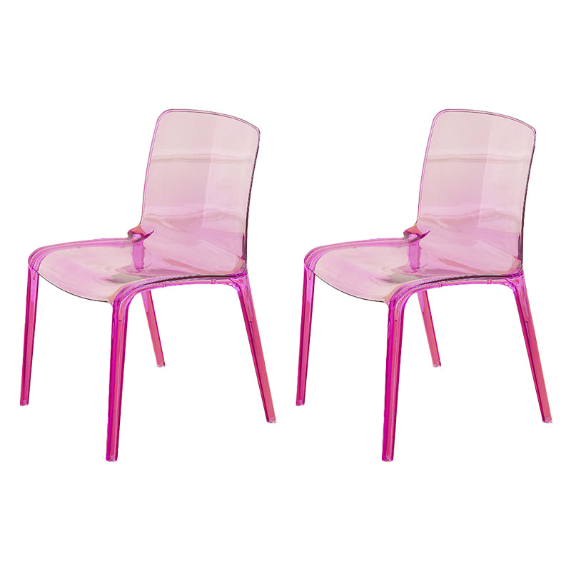 Modern Plastic Dining Chair Modern Low Back Stacking Armless Chair