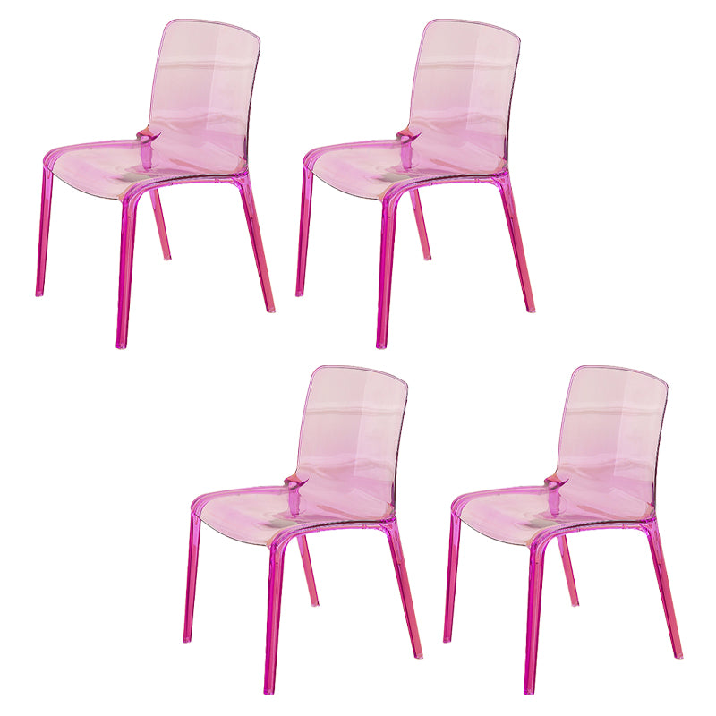 Modern Plastic Dining Chair Modern Low Back Stacking Armless Chair