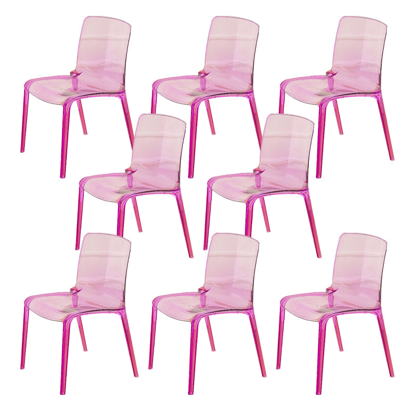 Modern Plastic Dining Chair Modern Low Back Stacking Armless Chair