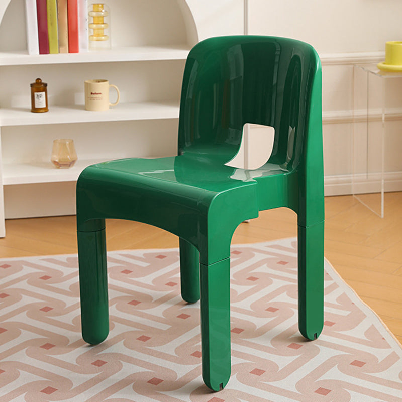 Modern Plastic Side Chair Open Back Armless Chair for Dining Room