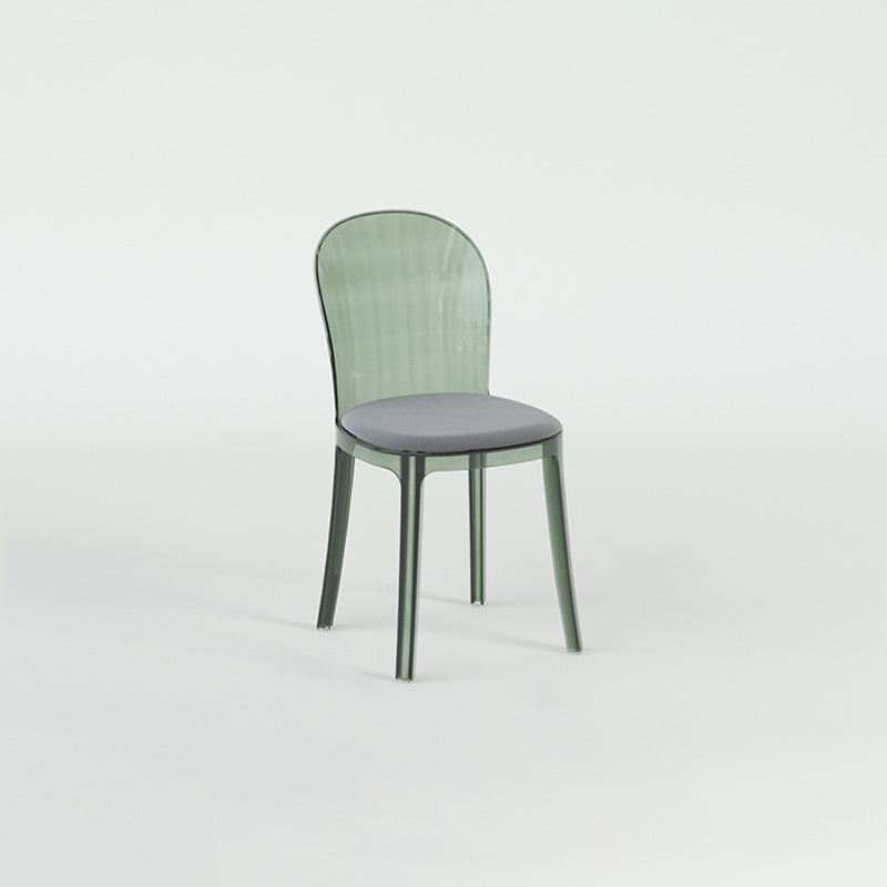 Modern Plastic Side Chair Low Back Armless Chair for Dining Room