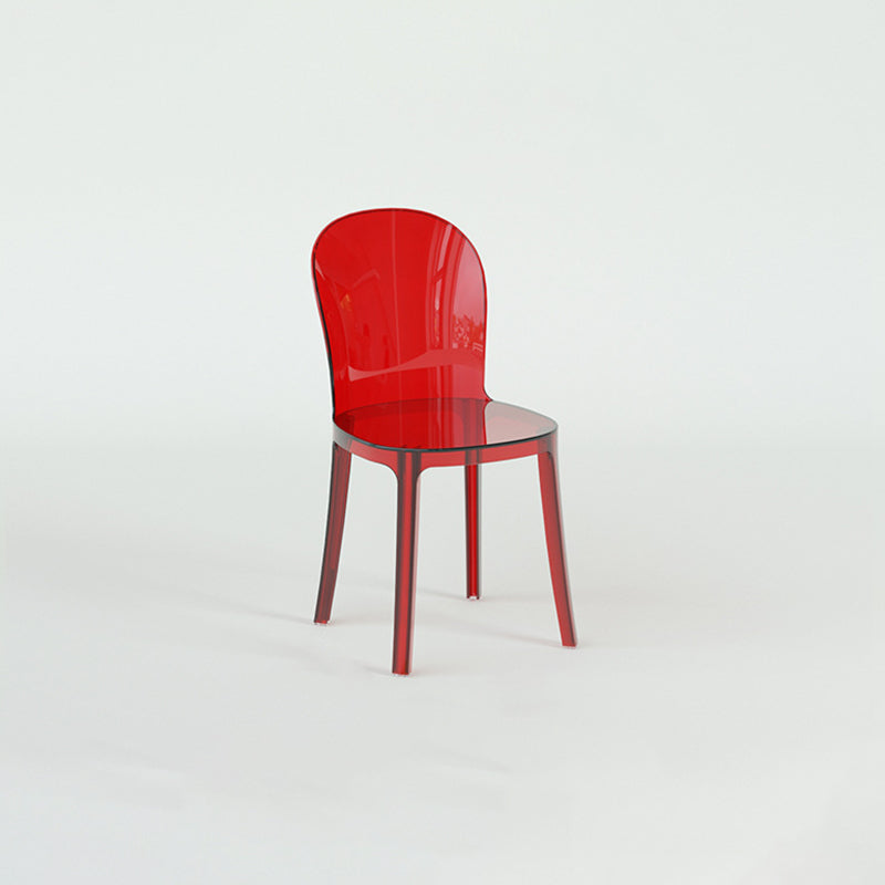 Modern Plastic Side Chair Low Back Armless Chair for Dining Room