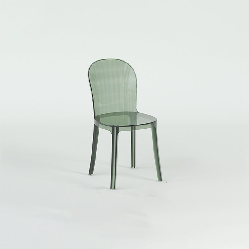 Modern Plastic Side Chair Low Back Armless Chair for Dining Room