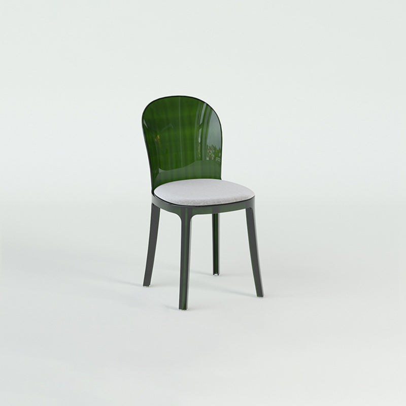 Modern Plastic Side Chair Low Back Armless Chair for Dining Room