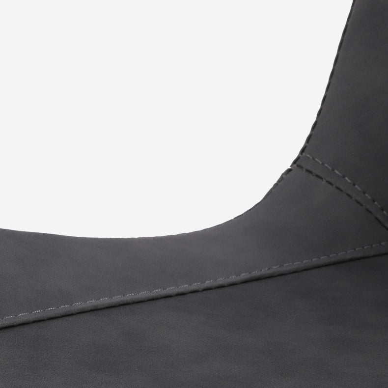 Faux Leather Dining Chairs Modern Style Side Chair with Black Legs