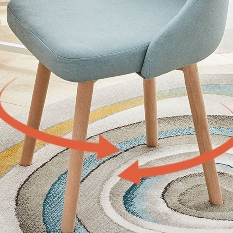 Solid Wood Dining Chair Industrial Style Swivel Side Chair for Dining Room