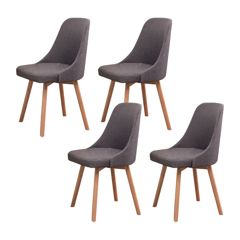 Solid Wood Dining Chair Industrial Style Swivel Side Chair for Dining Room