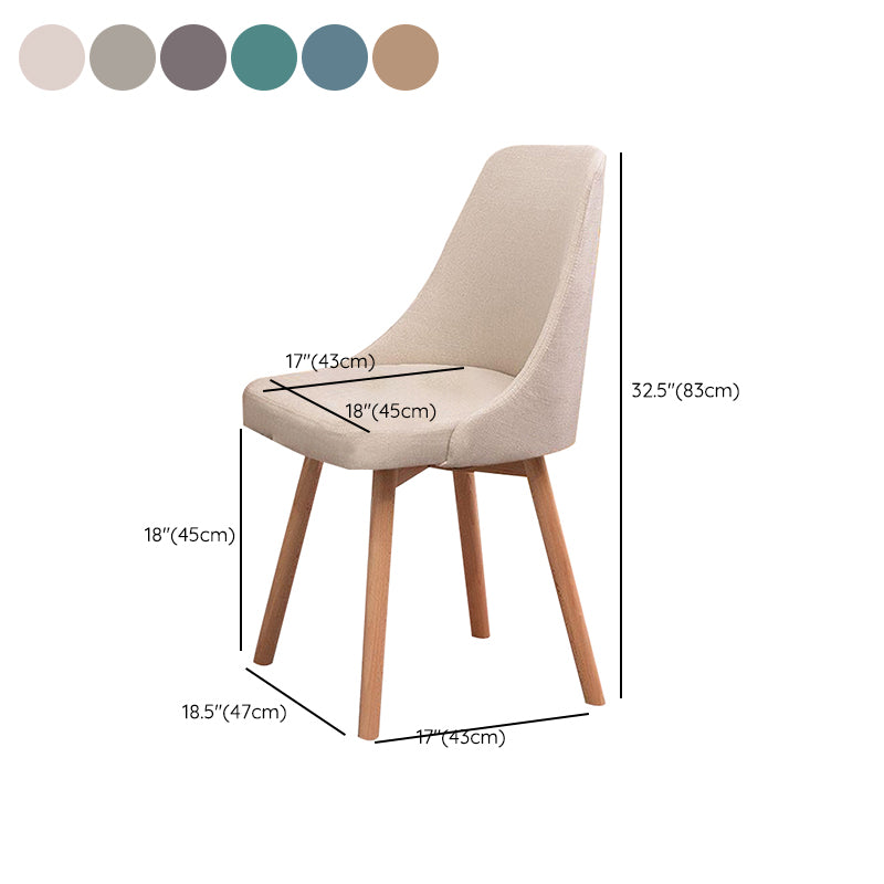 Solid Wood Dining Chair Industrial Style Swivel Side Chair for Dining Room