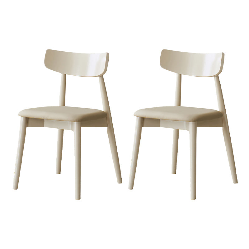 Contemporary Kitchen Dining Side Chair Oak Open Back Dining Chair