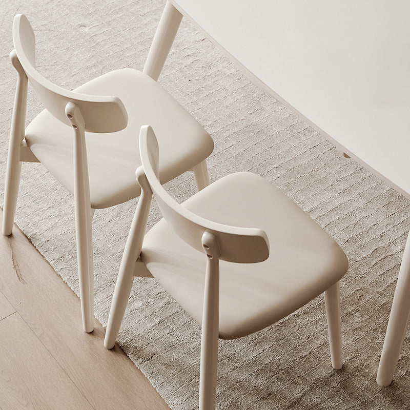 Contemporary Kitchen Dining Side Chair Oak Open Back Dining Chair